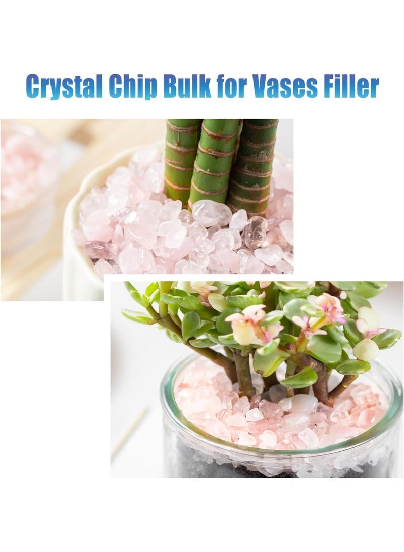 Rose Quartz Natural Stone Pre-Drilled Chips Beads for décor, Plants, Jewelry Making, Boho, Riki, Chakra Healing, Handcrafted, 50 Pieces - Image 4